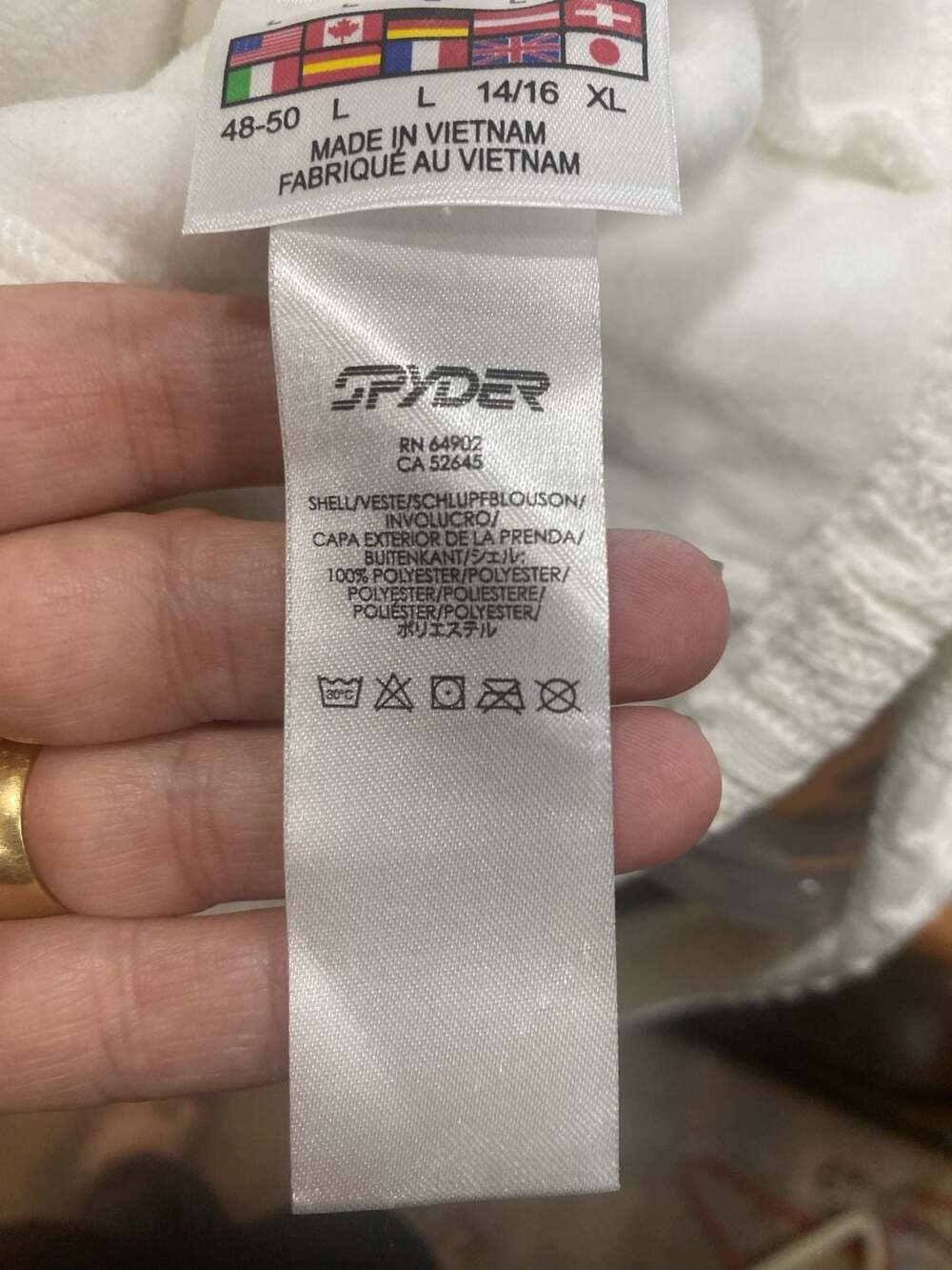 Spyder Women's Core Cable Knit Full Zip Sweater Jacket White Size L - Picture 10 of 10